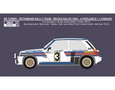 Decal – Renault 5 Turbo „Rothmans“ - Škoda Rallye 1983 - Ferjáncz / Tandari